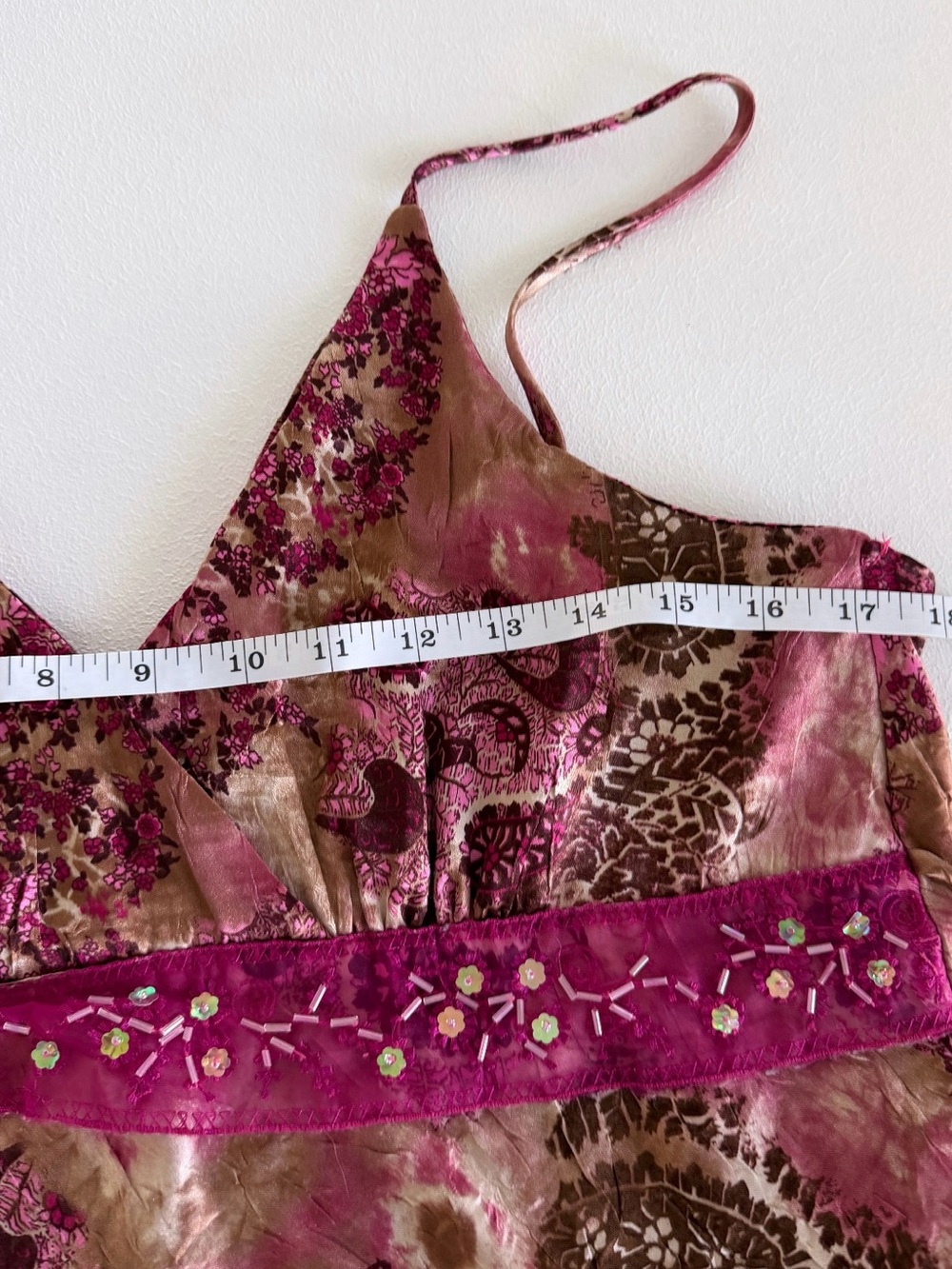 Vintage Paisley Satin Cami Top - Floral
Embellished - Picture 3 of 7